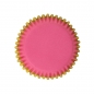 Preview: Cupcake Baking Cases - Peach with Gold Trim